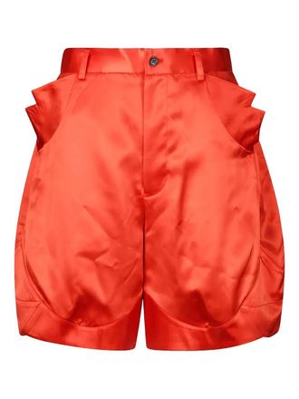 Comme Des Gar&ccedil;ons satin shorts - Red