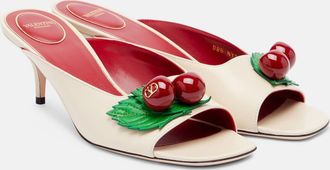 Valentino Garavani Cherryfic leather mules