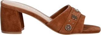 Guess Gauri 2 Su&egrave;de Blokhak Mules - Dames - Muiltjes - Bruin - 40 EU - Su&egrave;de - Schoenen