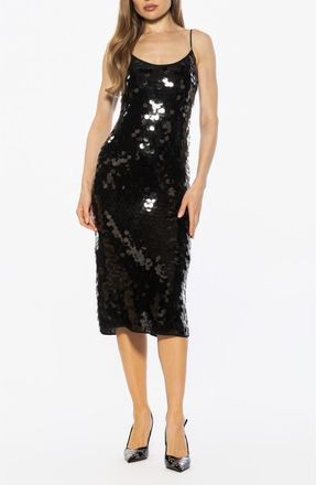 Alexia Admor Reese Sequin Sleeveless Dress in Black at Nordstrom Rack, Size 12