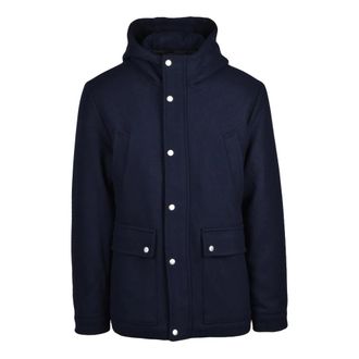 Jack & Jones Parka - Heren - Winterjassen - Blauw - L - Wol - Jassen