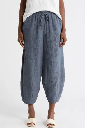 Max Studio Drawstring Lantern Pants in Heather Blue Steel at Nordstrom Rack, Size X-Small