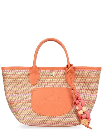 Longchamp Womens Basket Bag Le Pliage Orange Canvas Handbags Hand