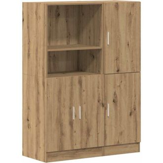 vidaXL Vidaxl - Set De Muebles Cocina 2 Pzas Madera Ingenier&iacute;a Roble Artesanal
