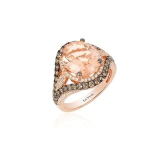 Le Vian Ladies Peach Morganite Rings in 14K Strawberry Gold