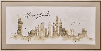 Atmosphera Lienzo Enmarcado Marlow Blanco Y Negro 116x58cm - Atmosphera Cr&eacute;ateur DInt&eacute;rieur