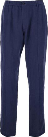 Emporio Armani Blue Cotton tailored trousers