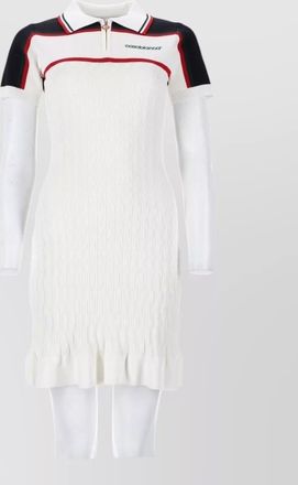 Casablanca striped polo mini knitted dress