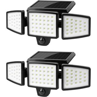OEM Foco Solar Con Sensor De Movimiento, 74 Led - 1000 L&uacute;menes, 6500k - Resistente Al Agua Ip64 - Alcance De Hasta 25 M&sup2; - &Aacute;ngulo De Detecci&oacute;n De 120&deg; - 1