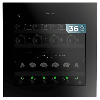 Cecotec Cecotec Vinoteca Integrable 36 Botellas 60x60cm Con Compresor Bolero Grandsommelier Duo 36000 Touch Matt Black Compressor