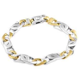 Pompeii3 Mens 14k Gold (44gram) or Platinum (70gram) 8.5mm Link Bracelet 8.25