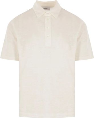 Lardini Polo leggera in lino - Bianco