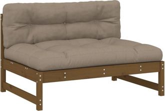 vidaXL Vidaxl - Sof&aacute; Central Madera Maciza De Pino Marr&oacute;n Miel 120x80 Cm