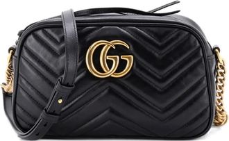 Gucci GG Marmont Shoulder Bag Matelasse Leather Small crossbody bag - Nero