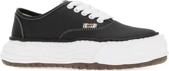 Miharayasuhiro Unisex Black Leather Baker Sneakers