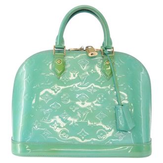 Louis Vuitton Alma Handbag Patent Leather Blue Patent_Leather Handbag (Pre-Owned)