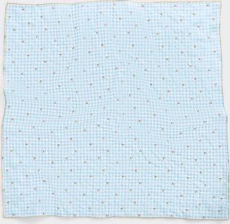 Simons Womens Cherry and gingham 100% cotton scarf