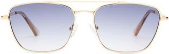 Le Specs Diametric II Gradient Navigator Sunglasses in Gold at Nordstrom