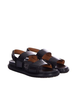 Marni Womens Sandal Fussbett Black Slippers Flat Shoes