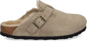 Birkenstock Boston Shearling mules - unisex - Polyethylene vinyl acetate (PEVA)/Sheep Skin/Shearling/Suede - 37 Regular - Neutrals