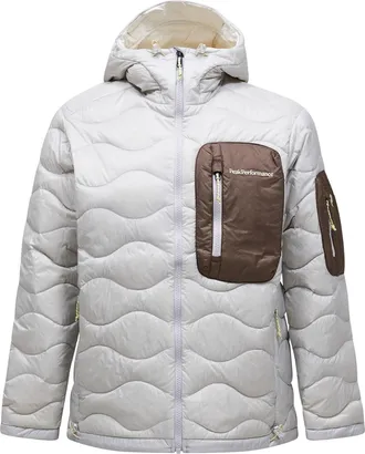 Peak Performance Mens Helium Utility Down Hood Jacket White XXL