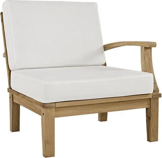 ModWay Discontinued Modway Marina Outdoor Patio Premium Grade A Teak Wood Left-Facing Sofa