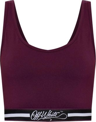 Off-white Kort Logo Top - Dames - Tops zonder mouwen - Paars - L - Tops