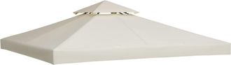 OUTSUNNY Techo reemplazo para carpa 300x300 cm crema