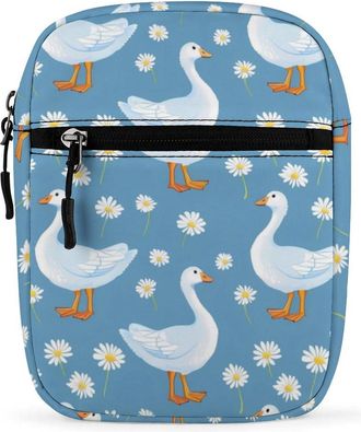 Generic Goose Print Crossbody Bag Adjustable Satchel Cute Shoulder Bag Lightweight Sling Bags
