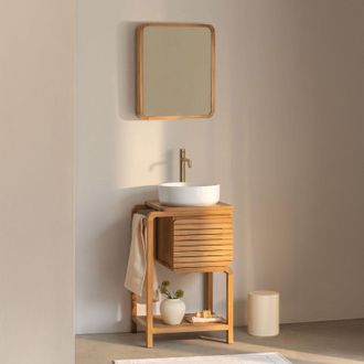 Sklum Conjunto De Mueble De Ba&ntilde;o En Madera De Teca Bradley Sklum