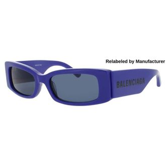 Balenciaga Ladies Blue Rectangular Sunglasses BB0260S006R