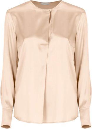 PESERICO Blouse met knoopdetail - Beige