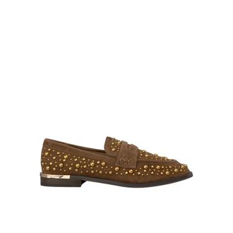 Alma En Pena Loafers met strass-steentjes - Dames - Loafers - Bruin - 38 EU - Schoenen