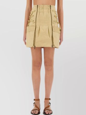 Isabel Marant high-waisted drawstring mini skirt with side pockets