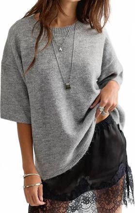 Free People Margot Sweater Tee In Heather Grey