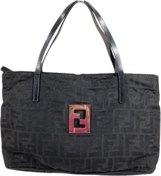 Fendi Pre-owned Vintage Tote Bag - Dames - Vintage Shopper - Zwart - ONE Size - Leer - Vintage