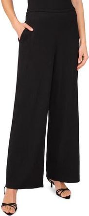 Halogen Plissé Flare Pull-On Pants in Rich Black at Nordstrom Rack, Size Large