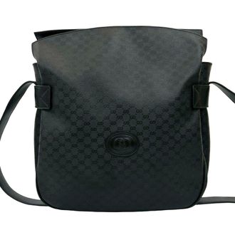 Gucci Black Leather Pvc Shoulder Bag Tote Bag (Pre-Owned)