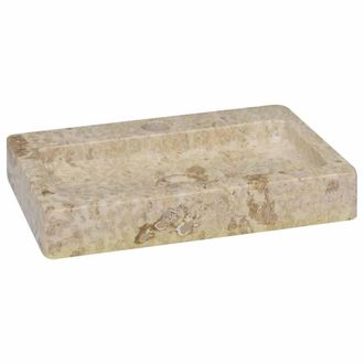 Berkfield Home Sink Cream 38x24x6.5 cm Marble