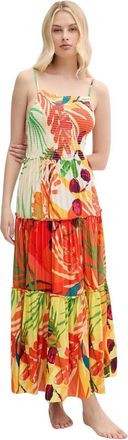 Desigual Bahamas Patch Jurk - Dames - Maxi kleedjes - Veelkleurig - M - Rayon - Kleedjes