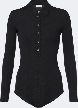 Magda Butrym Broderie anglaise jersey bodysuit
