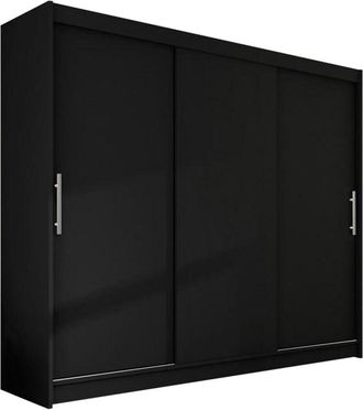 Mirjan24 Mobilier1 - Armario Closico 118, Negro, 215x250x58cm, Puertas De Armario: Correderas, N&uacute;mero De Estantes: 0