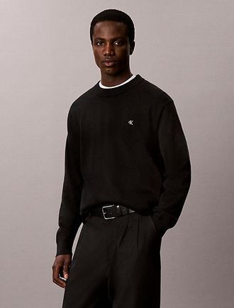 Calvin Klein Jersey De Algod&oacute;n Con Monograma Cl&aacute;sico