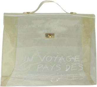 Herm&egrave;s Pre-owned Handbags, female, Beige, Size: ONE SIZE Pre-owned Kelly souvenir bag