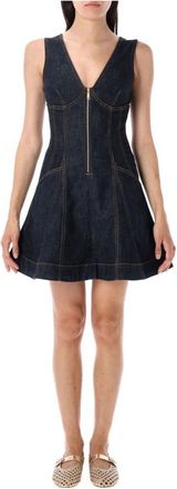 Self Portrait Dames, Jurken, Blauw, Maat: XS Denim