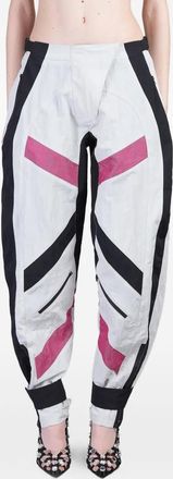 The Attico asymmetrical panelled trousers - White