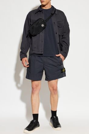 Stone Island T-shirt With Logo, Mens, Navy Blue