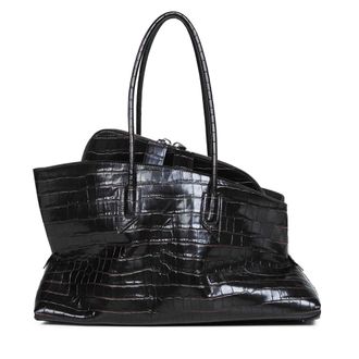 The Attico Tassen, Dames, Bruin, ONE Size, Leer, La Passeggiata Medium Top Handle Bag