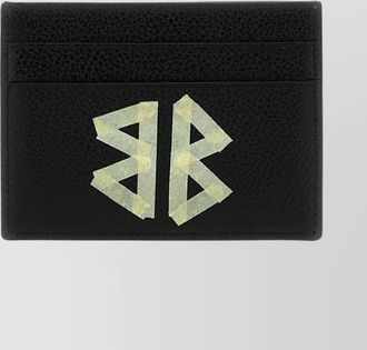 Balenciaga leather logo print card holder