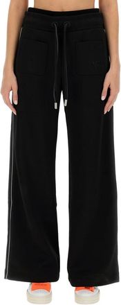 Off-white Wijde Pijpen Broek - Dames - Wijde Broeken - Zwart - L - Polyester - Broeken